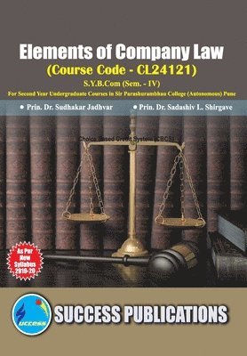 bokomslag Elements of Company Law(S.Y.B.Com,S.P. College,Sem.-IV)
