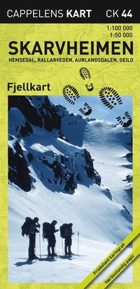 bokomslag Skarvheimen Hemsedal Rallarvegen Aurlandsdalen Geilo Fjellkart Cappelen CK44 : 1:50000-1:100000