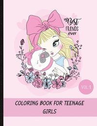 bokomslag Coloring book for teenage girls