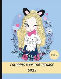 bokomslag Coloring book for teenage girls