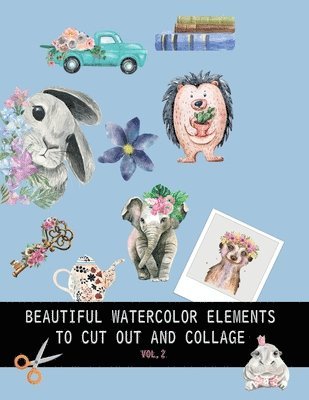 Beautiful watercolor elements to cut out and collage vol.2 1