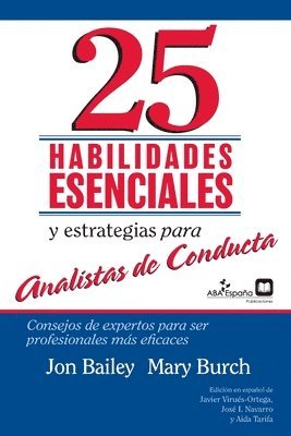 bokomslag 25 Habilidades esenciales y estrategias para analistas de conducta