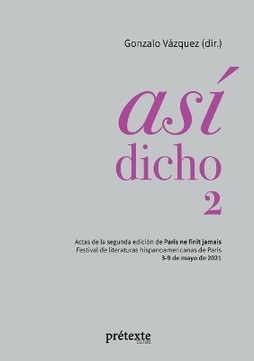 Gonzalo Vázquez - Así dicho 2, Häftad
