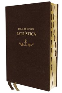 bokomslag Rvr, Biblia de Estudio Patrística, Leathersoft, Marrón, Interior a DOS Colores, Con Índice, Palabras de Jesús En Rojo, Comfort Print