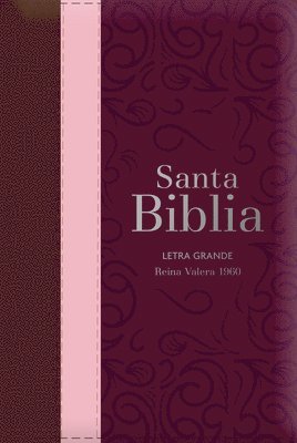 Biblia Rvr60 Letra Grande - Tamaño Manual / Tricolor: Guinda/Palo Rosa/Marrón Con Indice Y Cierre (Bible Rvr60 Lp/Pocket Size - Tricolor: Cherry/Rosew 1