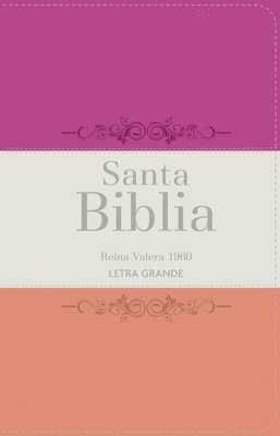 bokomslag Biblia Rvr 1960 Letra Grande Tamaño Manual Tricolor Fucsia Crema Melón Con Cierre E Índice (Bible Rvr 1960 Large Print Handsize Leatherlike Tricolor F