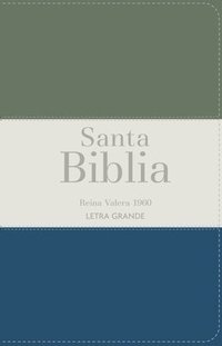 bokomslag Biblia Rvr 1960 Letra Grande Tamaño Manual Tricolor Verde Oscuro Crema Turquesa Oscuro Con Cierre E Índice (Bible Rvr 1960 Large Print Handsize Leathe