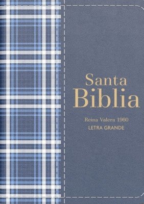 bokomslag Biblia Rvr 1960 Compacta Símil Piel Cuadros Azul Marino Oscuro (Bible Rvr 1960 Compact Size Leatherlike Navy Blue Checked Pattern (Spanish Edition)