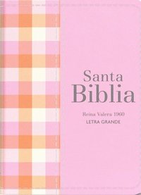 bokomslag Biblia Rvr 1960 Compacta Símil Piel Cuadros Rosa Claro (Bible Rvr 1960 Compact Size Leatherlike Light Pink Checked Pattern (Spanish Edition)