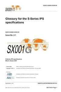 bokomslag SX001G, Glossary for the S-Series IPS specifications, Issue 3.0