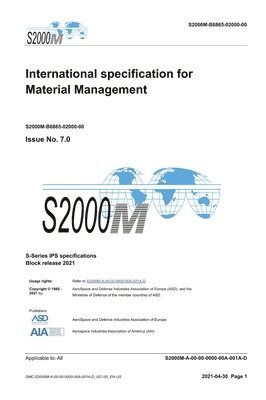 bokomslag S2000M, International specification for Material Management, Issue 7.0