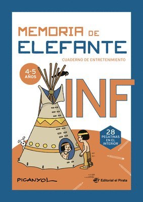 bokomslag Memoria de Elefante Infantil (Spanish Edition): Libro de Actividades Preescolar. ¡Con Pegatinas! ¡With Stickers! Para Niños 4-5 Años