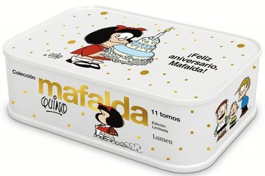 bokomslag Lata Mafalda: 11 Tomos En Una Lata (¡Edición Feliz Aniversario, Mafalda) / Mafalda Collection: 11 Volumes in a Tin Box (Happy Anniversary Edition, Maf