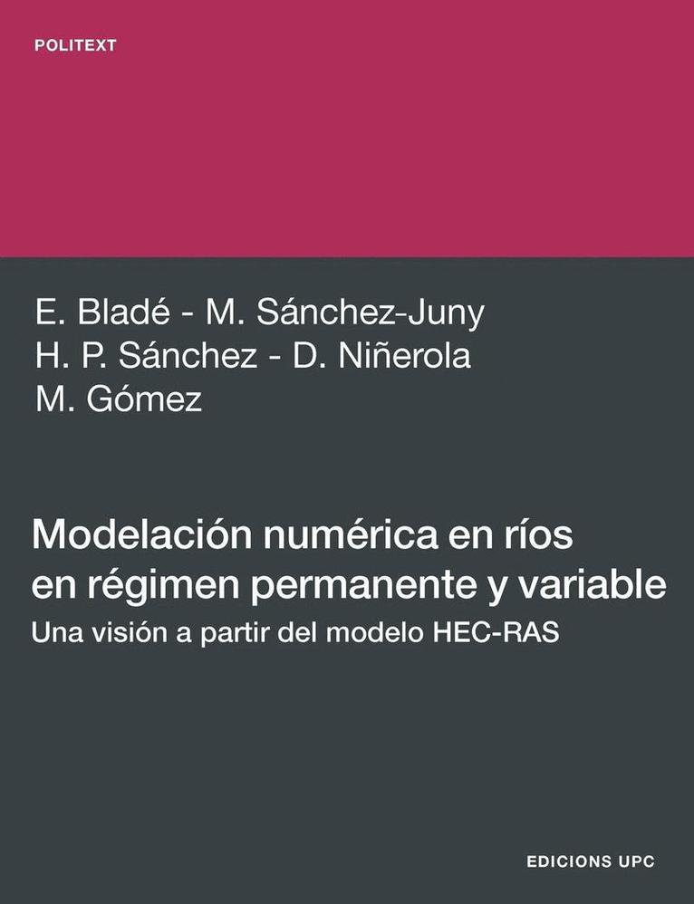 Marti Sanchez Juny - Modelacin Numrica En Ros En Rgimen Permanente y Variable., Häftad