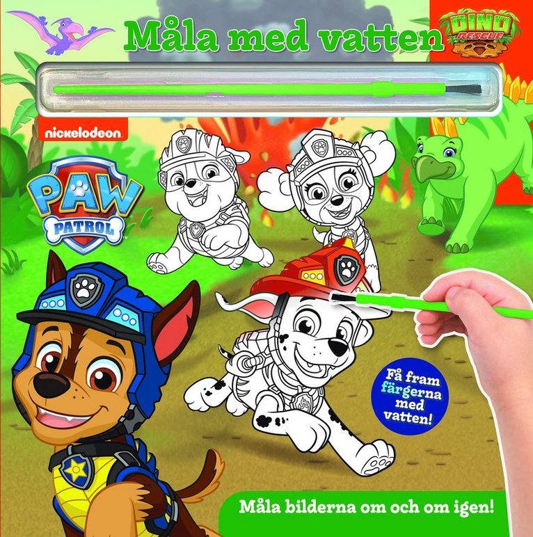 Paw Patrol Dino. Måla med vatten, Kartonnage