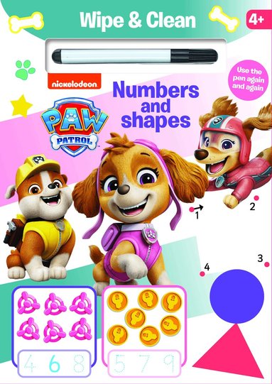 Nickelodeon Paw Patrol. Wipe & Clean - Numbers and shapes, Häftad