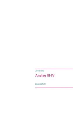 Anslag III-IV 1