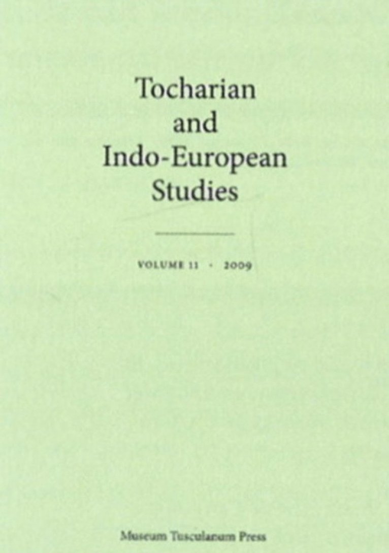 Tocharian and Indo-European Studies vol. 11 1