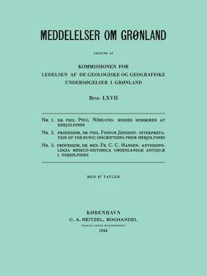 bokomslag Monographs on Greenland / Meddelelser Om Gronland