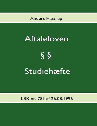 Anders Hastrup - Aftaleloven, Häftad