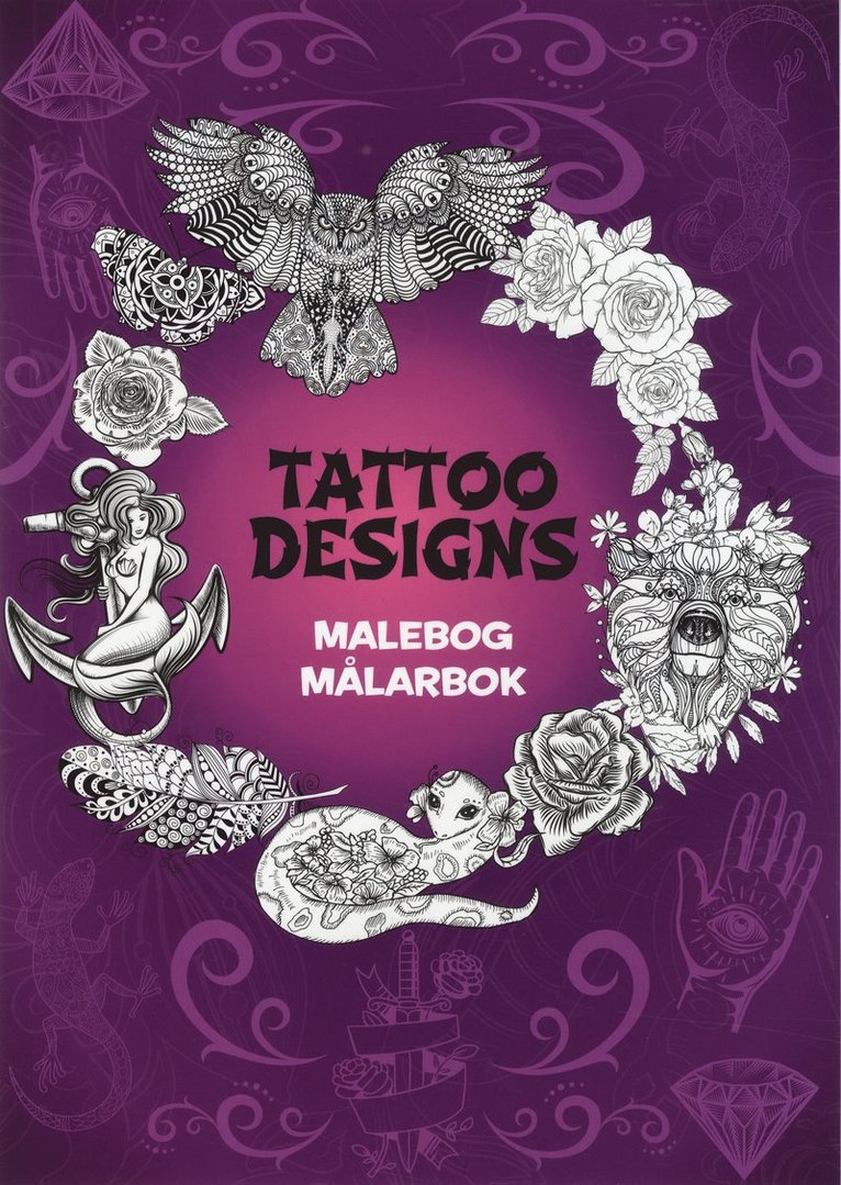 Tattoo Designs Målarbok 1