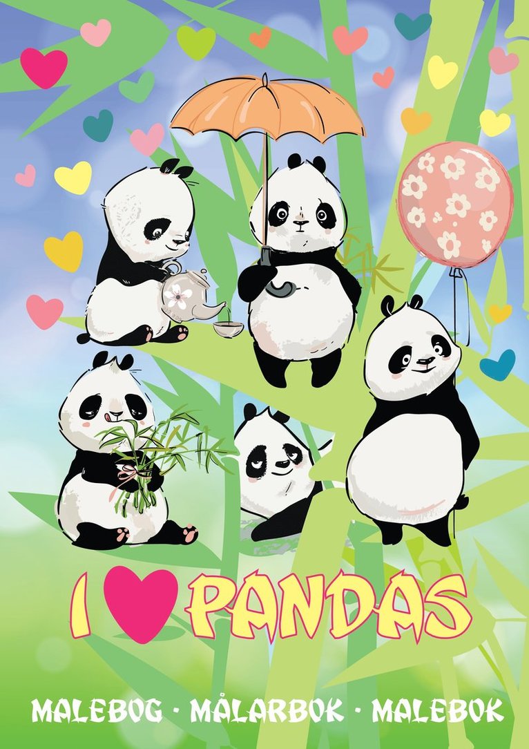 I love Pandas Målarbok 1