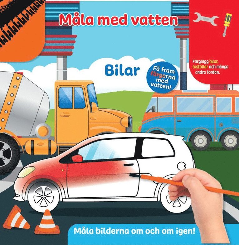 Måla med vatten. Bilar 1