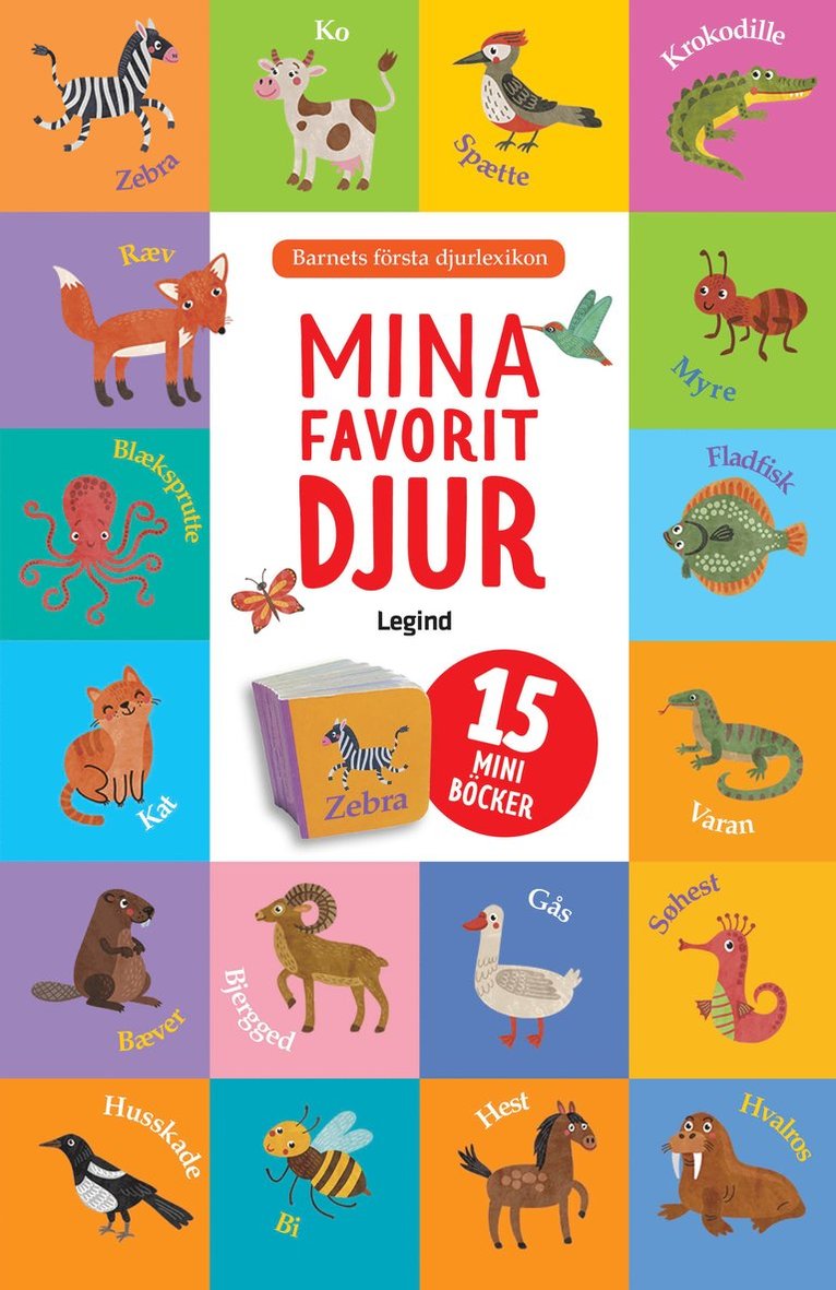 Mina favoritdjur - 15 mini böcker
