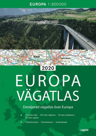 bokomslag Europa vägatlas 2020