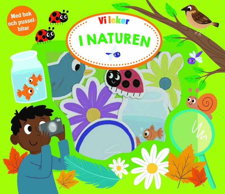 Vi leker i naturen (bok och pusselbitar)