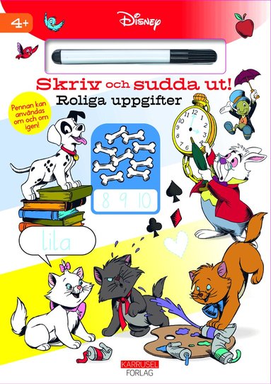 Disney - Skriv och sudda ut! Roliga uppgifter, Häftad