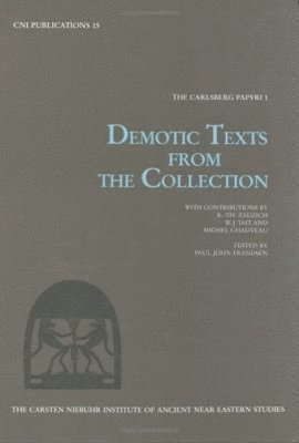 The Carlsberg papyri Demotic texts from the collection 1