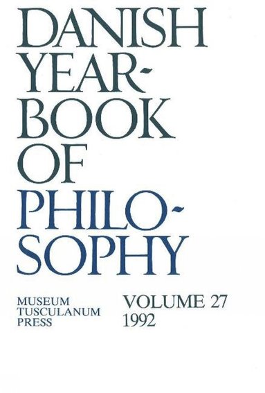 bokomslag Danish yearbook of philosophy