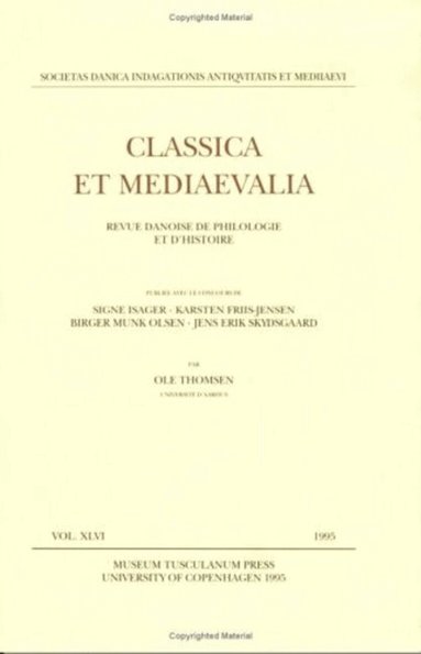 Karsten Friis-Jensen - Classica et Mediaevalia vol. 46, Häftad