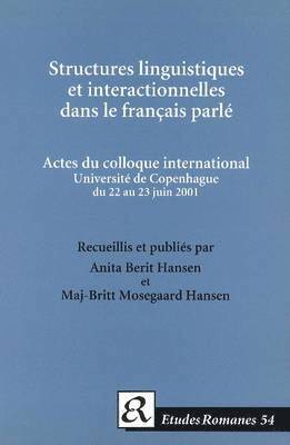 bokomslag Structures linguistiques et interactionelles dans le français parlé