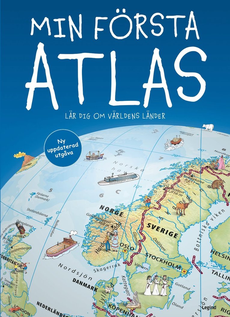 Jesper Groftved - Min första atlas : lär dig om världens länder, Inbunden