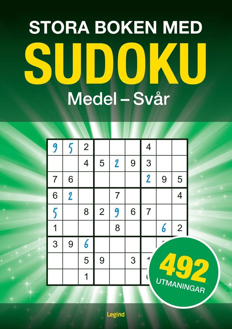 Stora boken med Sudoku : 492 sudokun, medel till svår 1