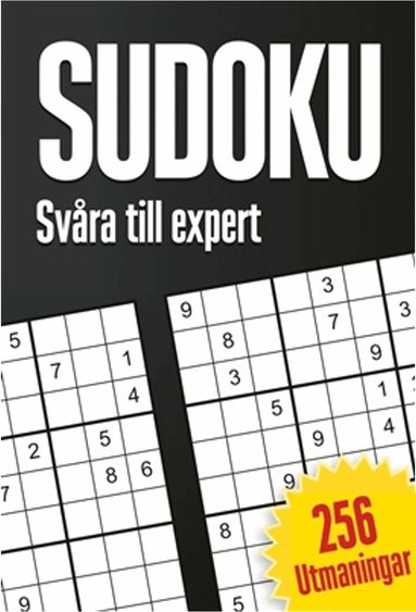 Sudoku : svåra till expert, 256 utmaningar, Häftad
