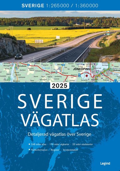 bokomslag Sverige vägatlas 2025