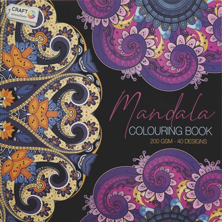 Målarbok : Mandala, lila 1