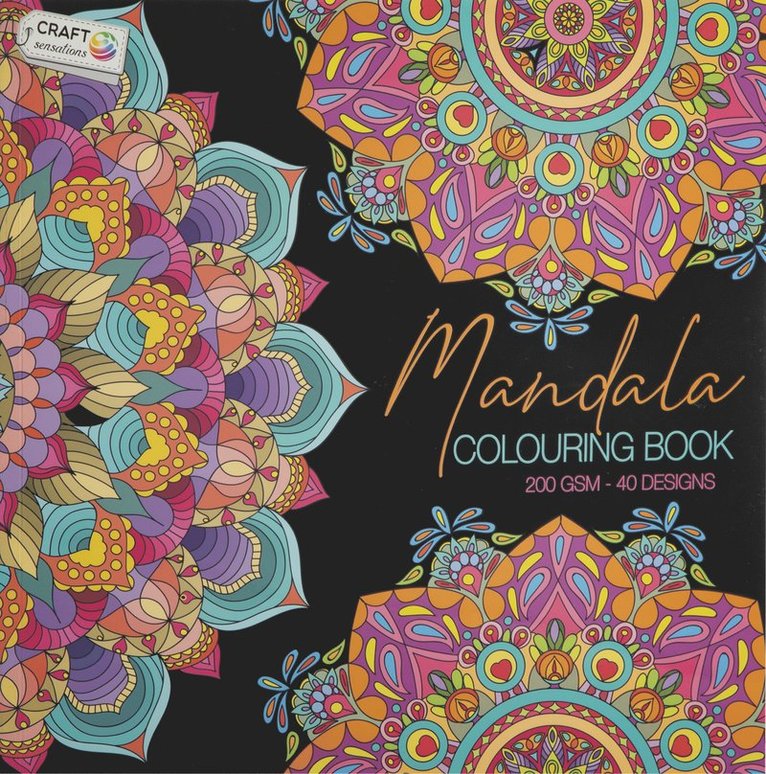 Målarbok : Mandala, orange 1