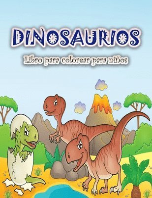 bokomslag Libro para colorear de dinosaurios para niños