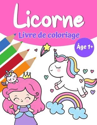 Livre de coloriage magique de licorne pour filles 1+ 1