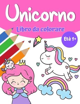 Libro da colorare magico Unicorn per ragazze 1+ 1
