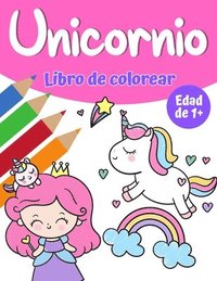 bokomslag Libro de colorear mgico de unicornio para nias 1+