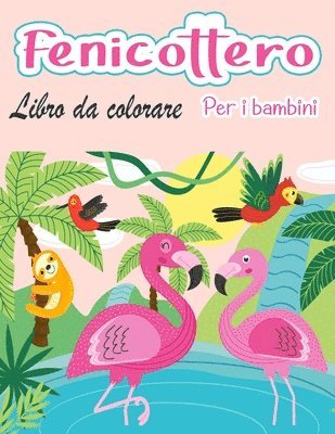 Fenicottero libro da colorare per bambini 1