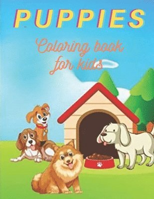 bokomslag Happy Puppies Coloring Book for kids