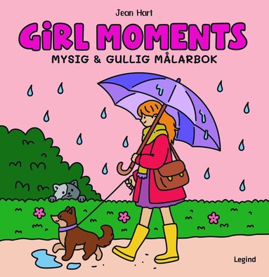 Jean Hart - Girl Moments. Mysig och gullig Cozy Coloring målarbok från Jean Hart, Häftad