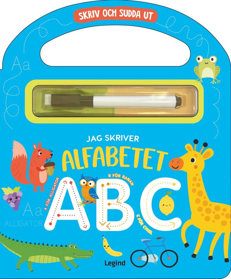 Jag skriver alfabetet : skriv och sudda ut