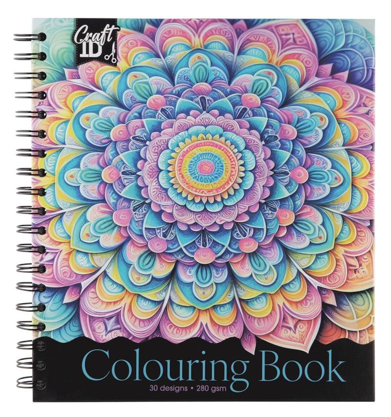 Mandala målarbok med spiralbindning : 30 ark, 280 gram